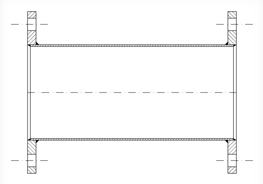 FF-Stück Glattflansch Reduziert Edelstahl – Bild 2