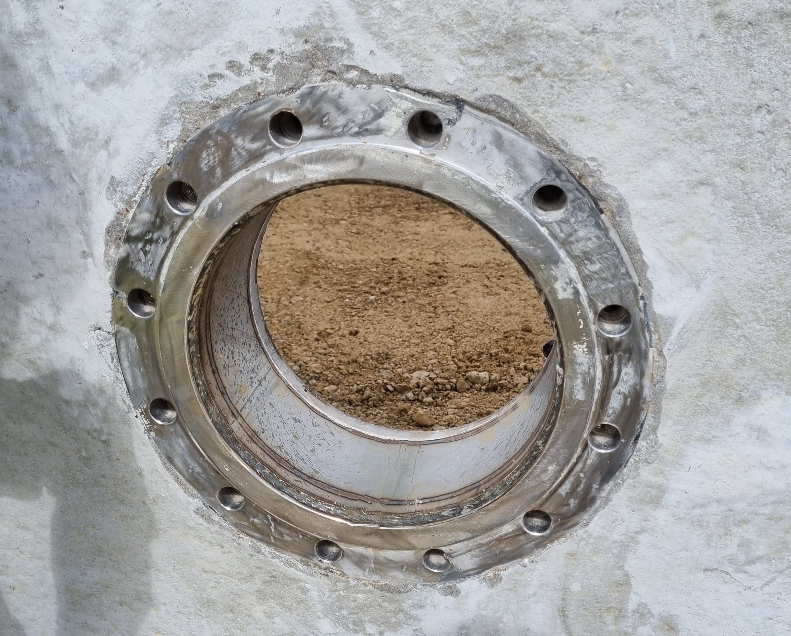 Wanddurchführung Typ "WDF2" Glattflansch Edelstahl