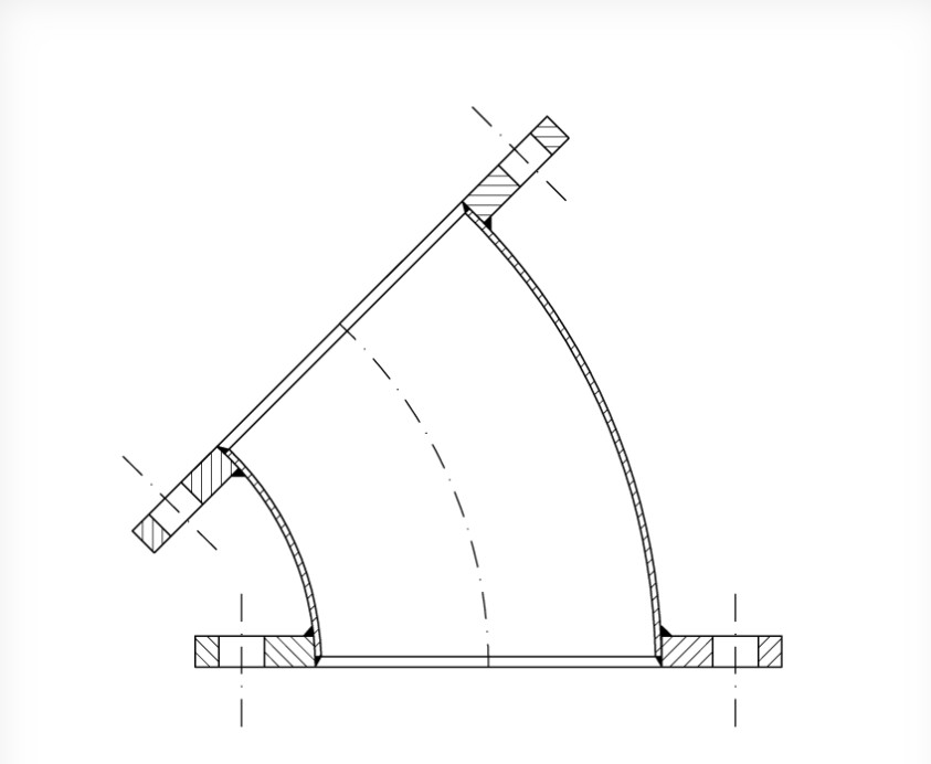FFK-Stück Glattflansch PN10 Edelstahl